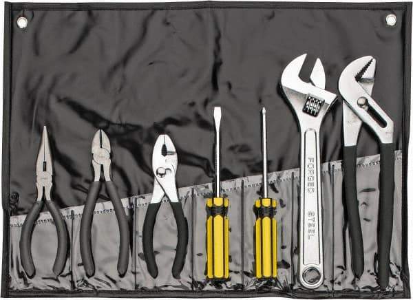 Value Collection - 7 Piece Mechanic's Tool Set - Comes in Tool Roll - Exact Industrial Supply