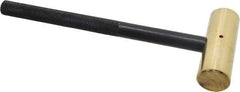 Value Collection - 1 Lb Nonsparking Brass Hammer - 9-1/4" OAL, 1-1/8" Face Diam, Aluminum Handle - Exact Industrial Supply
