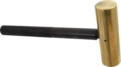 Value Collection - 2-1/2 Lb Nonsparking Brass Hammer - 10-3/8" OAL, 1-1/2" Face Diam, Aluminum Handle - Exact Industrial Supply
