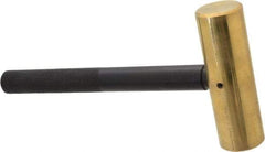Value Collection - 4 Lb Nonsparking Brass Hammer - 11-3/8" OAL, 1-3/4" Face Diam, Aluminum Handle - Exact Industrial Supply