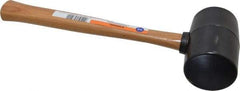 Stanley - 1-1/8 Lb Head Rubber Mallet - 13-1/2" OAL, Hickory Handle - Exact Industrial Supply