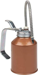 Goldenrod - 8" Long Flexible Spout, Lever-Type Oiler - Die Cast Zinc Pump, Steel Body, Powder Coated - Exact Industrial Supply