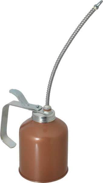 Goldenrod - 8" Long Flexible Spout, Lever-Type Oiler - Die Cast Zinc Pump, Steel Body, Powder Coated - Exact Industrial Supply