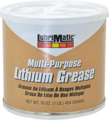 LubriMatic - 16 oz Can Lithium General Purpose Grease - Black, 275°F Max Temp, NLGIG 2, - Exact Industrial Supply