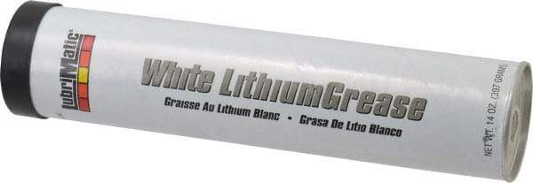 LubriMatic - 14 oz Cartridge Lithium General Purpose Grease - White, 290°F Max Temp, NLGIG 2, - Exact Industrial Supply