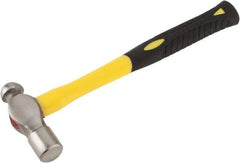 Value Collection - 1-1/2 Lb Head Forged Steel Ball Pein Hammer - Fiberglass Handle, 14-1/2" OAL, Fiberglass with Cushion Grip - Exact Industrial Supply