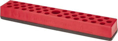 Value Collection - 37 Piece Capacity Magnetic Hex Bit Holder - 1/4" Drive, Red - Exact Industrial Supply