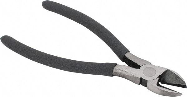 Value Collection - 7-1/2" OAL, Diagonal Cutter - 1" Jaw Length x 1-1/8" Jaw Width, Oval Head, Plastic Dipped Handle - Exact Industrial Supply