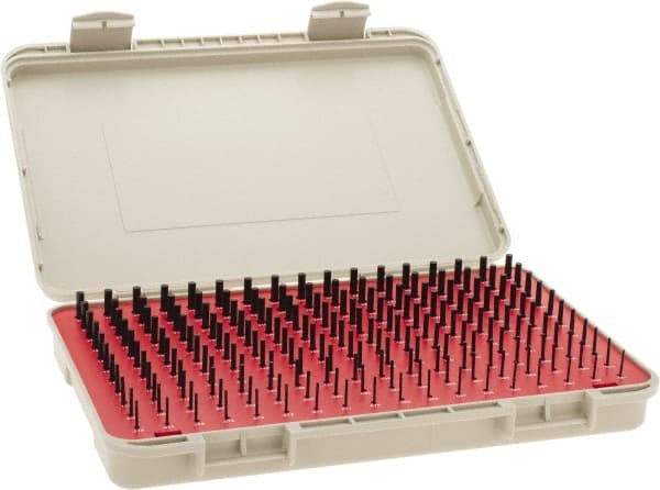 Vermont Gage - 190 Piece, 0.061-0.25 Inch Diameter Plug and Pin Gage Set - Minus 0.0002 Inch Tolerance, Class ZZ - Exact Industrial Supply
