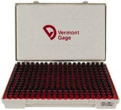 Vermont Gage - 250 Piece, 0.251-0.5 Inch Diameter Plug and Pin Gage Set - Minus 0.0002 Inch Tolerance, Class ZZ - Exact Industrial Supply