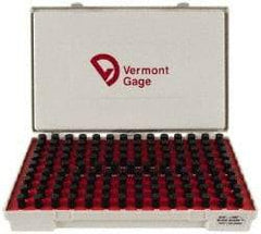 Vermont Gage - 125 Piece, 0.501-0.625 Inch Diameter Plug and Pin Gage Set - Minus 0.0002 Inch Tolerance, Class ZZ - Exact Industrial Supply