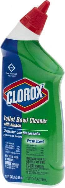 Clorox - 24 oz Bottle Gel Toilet Bowl Cleaner - Bleach Scent, Disinfectant, Nonacidic, Toilet Bowl - Exact Industrial Supply
