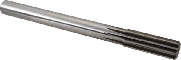 Alvord Polk - 25mm High Speed Steel 10 Flute Chucking Reamer - Straight Flute, 7/8" Straight Shank, 2-3/4" Flute Length, 10-1/2" OAL - Exact Industrial Supply