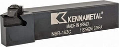 Kennametal - External Thread, Right Hand Cut, 25.4mm Shank Width x 25.4mm Shank Height Indexable Threading Toolholder - 127mm OAL, N.3R Insert Compatibility, NS Toolholder, Series Top Notch - Exact Industrial Supply