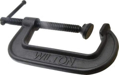 Wilton - Light-Duty 5" Max Opening, 2-1/2" Throat Depth, Ductile Iron Standard C-Clamp - 2,250 Lb Capacity, 0" Min Opening, Standard Throat Depth - Exact Industrial Supply