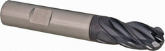 SGS - 9/16" Diam, 1-1/8" LOC, 4 Flute Solid Carbide Ball End Mill - Exact Industrial Supply