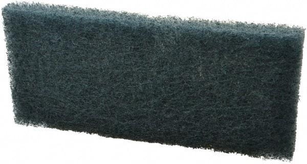 3M - 10" Long x 4-5/8" Wide x 1/2" Thick Scouring Pad - Medium-Duty, Blue - Exact Industrial Supply