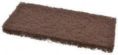 3M - 10" Long x 4-5/8" x 1" Thick Wide Scouring Pad - Heavy-Duty, Brown - Exact Industrial Supply