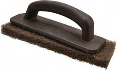 3M - 10" Long x 4.63" Wide x 1/2" Thick Hand Block with Cleansing Pad - Medium-Duty, Brown - Exact Industrial Supply