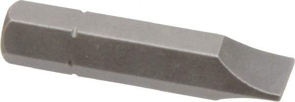 Apex - 21/64" x 0.05" Blade, 5/16" Drive Slotted Screwdriver Bit - 1-1/2" OAL, Insert Bit - Exact Industrial Supply