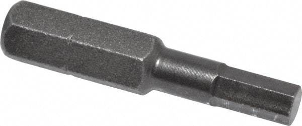 Apex - 4mm Hex Screwdriver Bit - 1/4" Drive, 1-5/16" OAL - Exact Industrial Supply