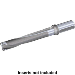 Kennametal - Series KSEM Plus, Head Connection FDS40, 3xD, 2" Shank Diam, Drill Body - 106.93mm Drill Body Length to Flange, SSF Toolholder, 10.95" OAL, 132mm Drill Body Length, 4.21" Flute Length, Weldon Flat Shank, Through Coolant - Exact Industrial Supply