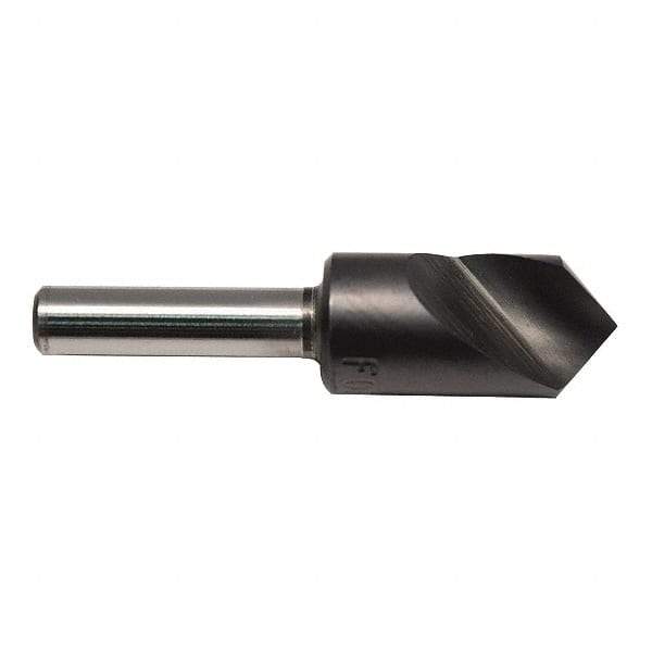 M.A. Ford - 1" Head Diam, 1/2" Shank Diam, 1 Flute 60° High Speed Steel Countersink - ALtima Blaze Finish, 2-3/4" OAL - Exact Industrial Supply