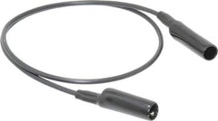 Pomona - Black Electrical Test Equipment Patch Cord - Use with Alligators Test Clips - Exact Industrial Supply