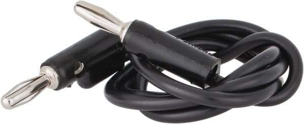 Pomona - Black Electrical Test Equipment Leads - Use with Stacking Banana Plugs - Exact Industrial Supply