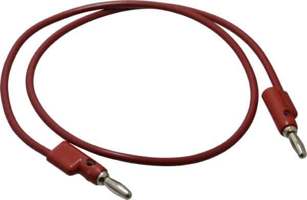 Pomona - Red Electrical Test Equipment Leads - Use with Stacking Banana Plugs - Exact Industrial Supply