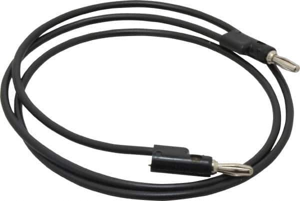 Pomona - Black Electrical Test Equipment Leads - Use with Stacking Banana Plugs - Exact Industrial Supply