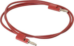 Pomona - Red Electrical Test Equipment Leads - Use with Stacking Banana Plugs - Exact Industrial Supply