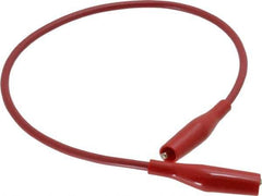 Pomona - Red Electrical Test Equipment Patch Cord - Use with Minigators, Test Clips - Exact Industrial Supply