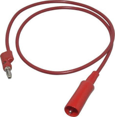 Pomona - Red Electrical Test Equipment Clip - Use with 0.300" Terminal, Banana Plugs - Exact Industrial Supply