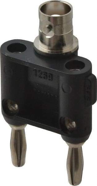 Pomona - Black Electrical Test Equipment Adapter - Use with Female BNC to Double Banana Plugs - Exact Industrial Supply