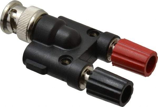 Pomona - Black Electrical Test Equipment Adapter - Use with Male BNC to Double Binding Posts - Exact Industrial Supply