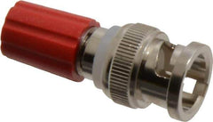 Pomona - Red Electrical Test Equipment Adapter - Use with Male BNC to Single Binding Posts - Exact Industrial Supply