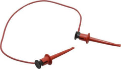 Pomona - Red Electrical Test Equipment Patch Cord - Use with Test Clips - Exact Industrial Supply