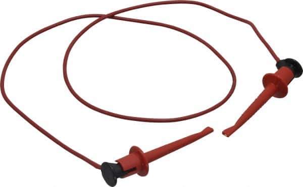 Pomona - Red Electrical Test Equipment Patch Cord - Use with Test Clips - Exact Industrial Supply