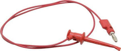 Pomona - Red Electrical Test Equipment Patch Cord - Use with Test Clips - Exact Industrial Supply