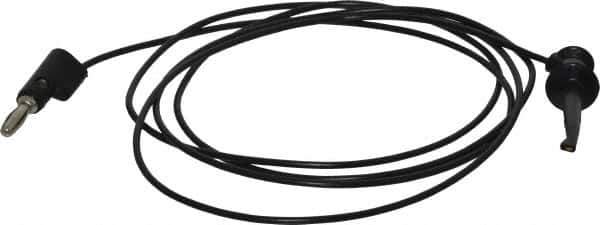 Pomona - Black Electrical Test Equipment Patch Cord - Use with Test Clips - Exact Industrial Supply