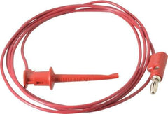 Pomona - Red Electrical Test Equipment Patch Cord - Use with Test Clips - Exact Industrial Supply