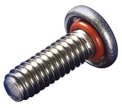 APM HEXSEAL - #6-32 UNC, 3/8" OAL Phillips Drive Machine Screw - Flat Head, Grade 18-8 Stainless Steel, Uncoated, Bonded Sealing - Exact Industrial Supply