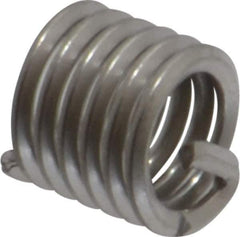 Recoil - #12-24 UNC, 0.324" OAL, Free Running Helical Insert - 6 Free Coils, Tanged, Stainless Steel, 1-1/2D Insert Length - Exact Industrial Supply