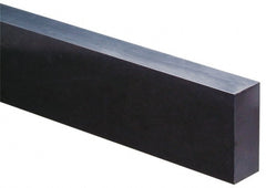 Made in USA - 4' x 1" x 2" Black Acetal Rectangular Bar - Exact Industrial Supply