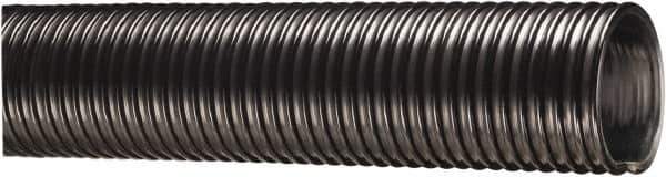 Kuriyama of America - 2" ID x 2.4" OD, 40 Max psi, Full In. Hg, Dry Material Handling & Transfer Hose - Polyurethane Liner, PVC Cover, -40 to 150°F, 2" Bend Radius, 50' Coil Length, Black - Exact Industrial Supply