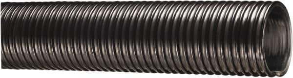 Kuriyama of America - 6" ID x 6.81" OD, 30 Max psi, 28 In. Hg, Dry Material Handling & Transfer Hose - Polyurethane Liner, PVC Cover, -40 to 150°F, 12" Bend Radius, 20' Coil Length, Black - Exact Industrial Supply