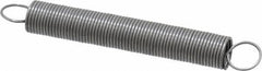 Made in USA - 3/8" OD, 5.23 Lb Max Load, 8.32" Max Ext Len, 0.035" Wire Diam Spring - 0.86 Lb/In Rating, 0.62 Lb Init Tension, 3" Free Length - Exact Industrial Supply
