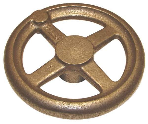 Morton Machine Works - 10", 4 Spoke Straight Handwheel - 2.3" Hub, Aluminum, Plain Finish - Exact Industrial Supply