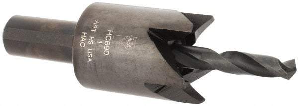 Made in USA - 1" Diam, Hole Saw - High Speed Steel Saw, Toothed Edge - Exact Industrial Supply